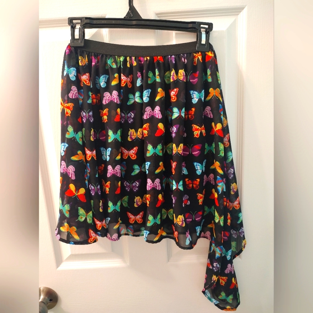 Disney D-signed Girl's Asymmetrical Butterfly Skirt Size M